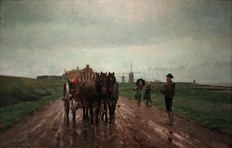 Frans van Leemputten Aan de Schelde China oil painting art